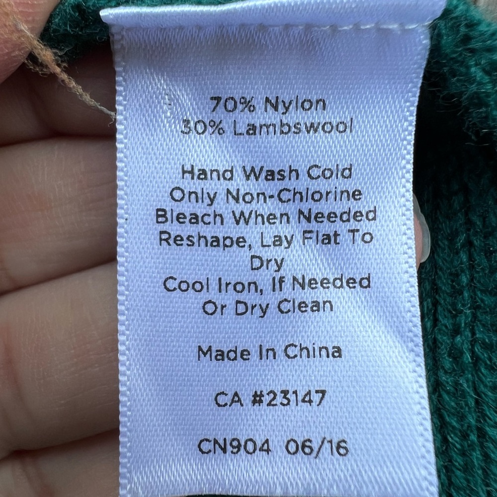 TALBOTS Green Double Breasted Cardigan Sweater size Large Petite - Picture 8 of 8